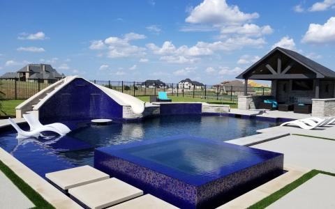 Outdoor back yard pool