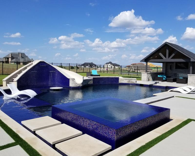 Outdoor back yard pool